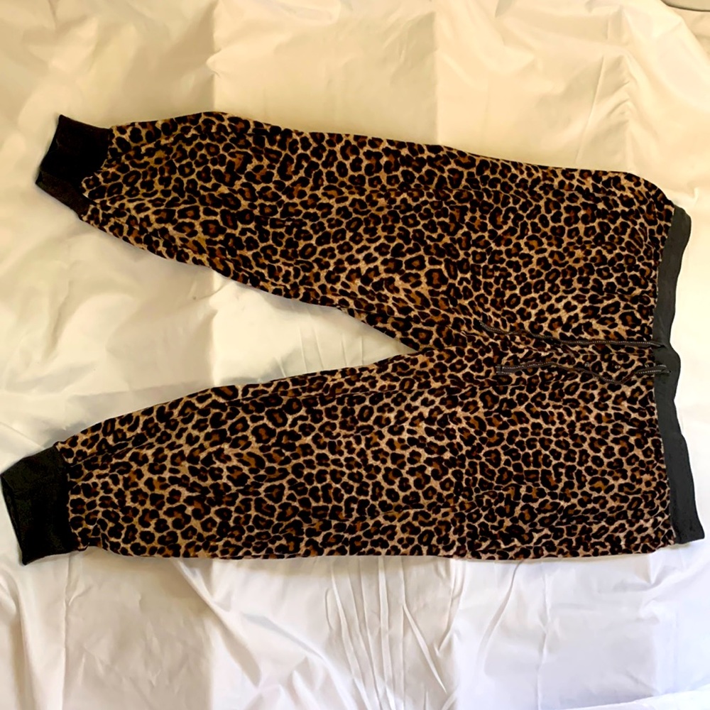 XL cheetah pajama pants